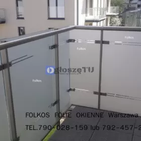 Folie na szklane balkony -oklejanie balkonów Wawa