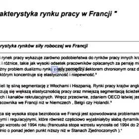 Charakterystyka rynku pracy we Francji