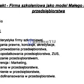 Firma szkoleniowa jako model przedsiębiorstwa