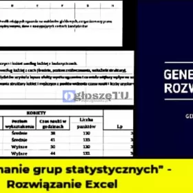 Porównanie grup statystycznych - Rozwiązanie Excel