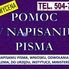 Napisanie pisma cena, tel. 504-746-203. Biuro pisa