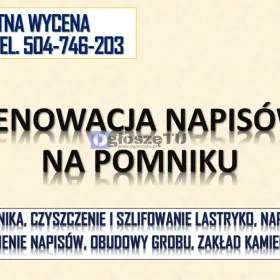 Odnowienie liter pomniku, t 504-746-203, malowanie