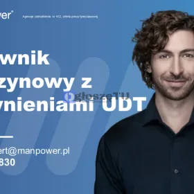 Pracownik magazynowy z uprawnieniami UDT