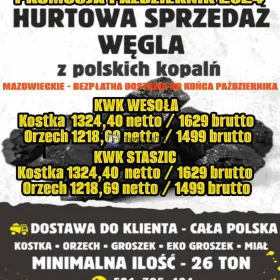 Hurtowa sprzedaż węgla z polskich kopalń  