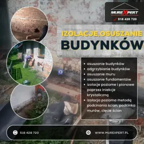 Iniekcja krystaliczna, podcinanie ścian i drenaże 
